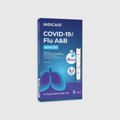 INDICAID® Rapid COVID-19 + Flu A&B At-Home Antigen Test Kit (OTC)